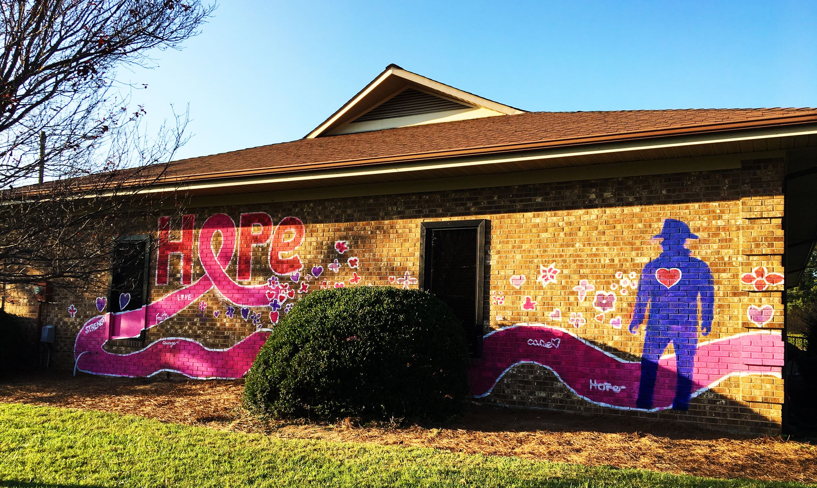 Breast Cancer Awareness Month mural