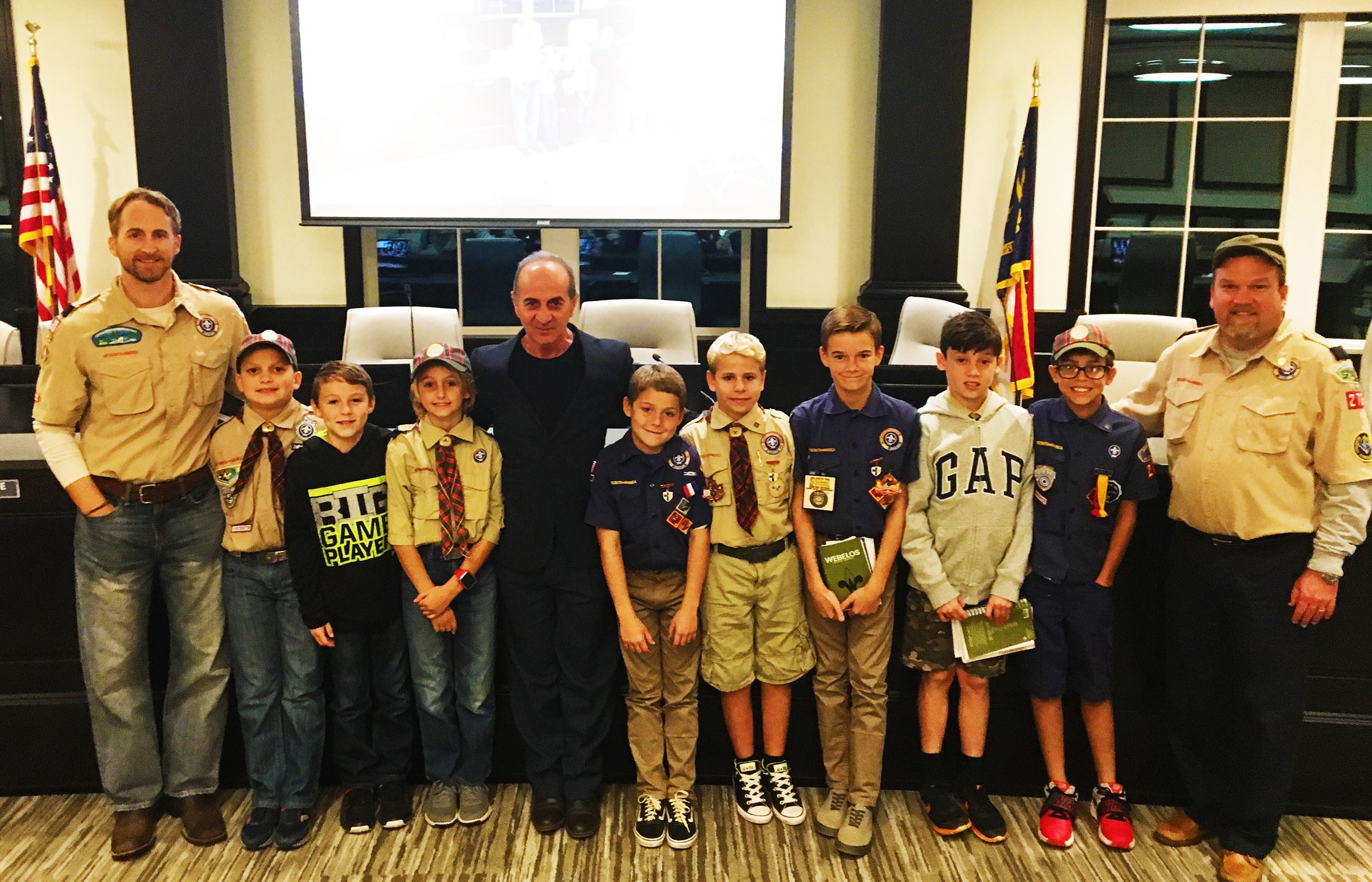 Boy Scouts at Town Council