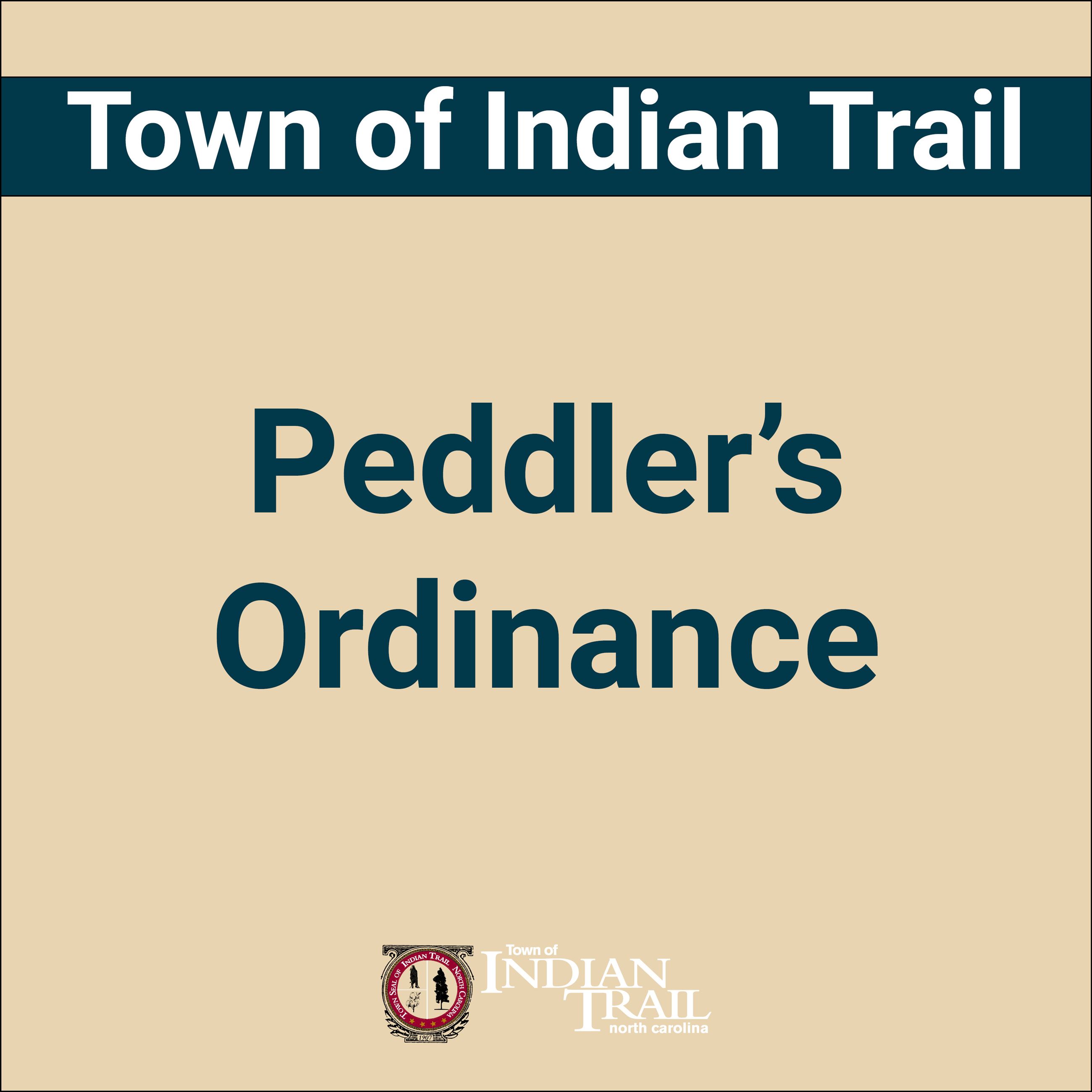 Peddler's Ordinance