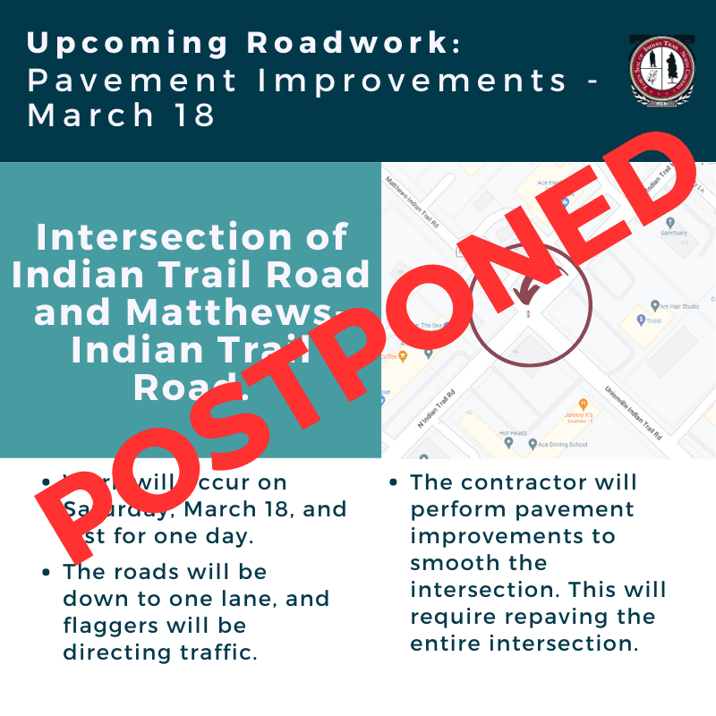 Intersection Repaving Postponed