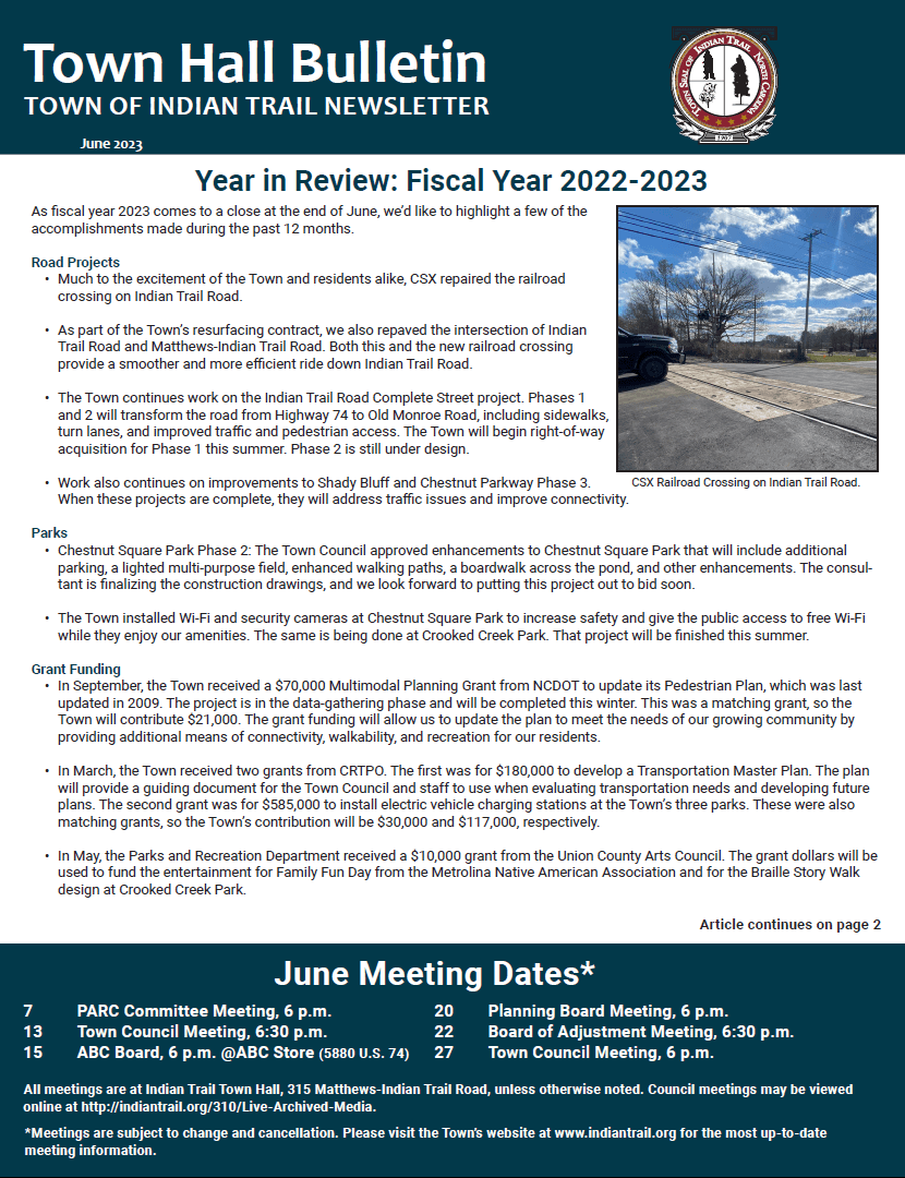 June 2023 Newsletter Cover