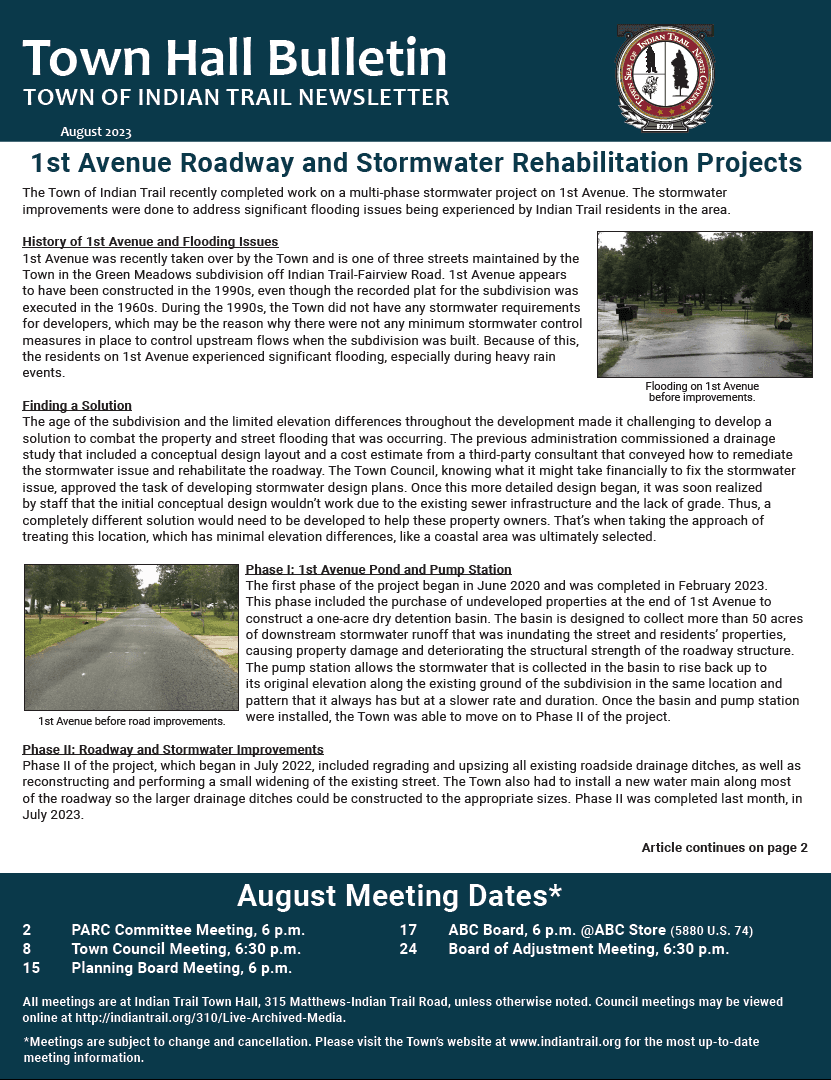 August Newsletter Cover