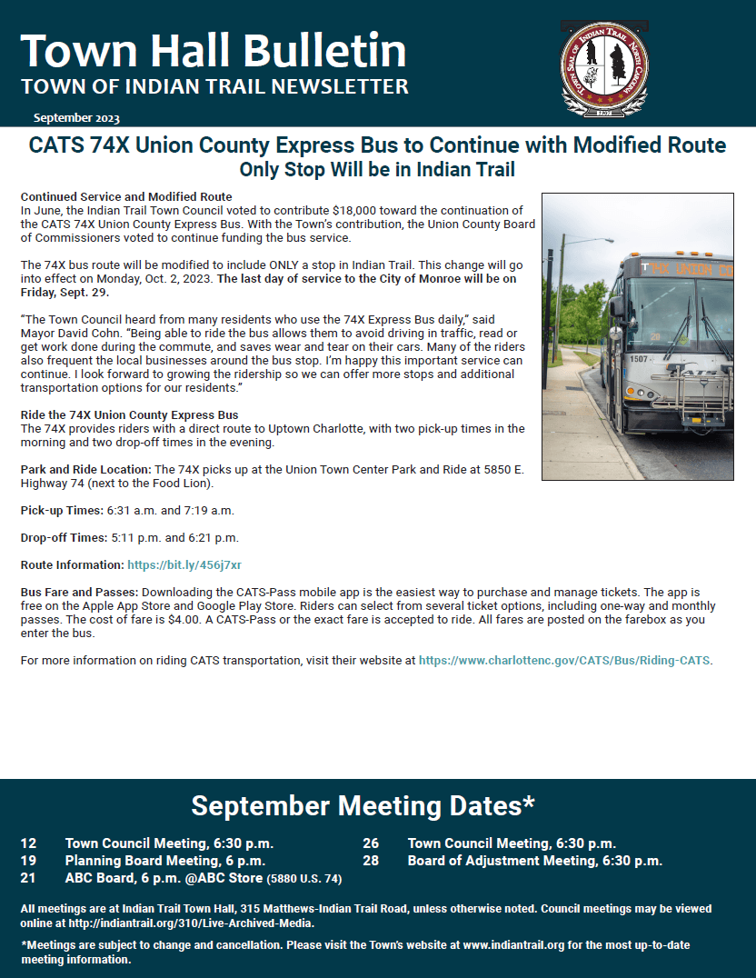 September Newsletter Cover