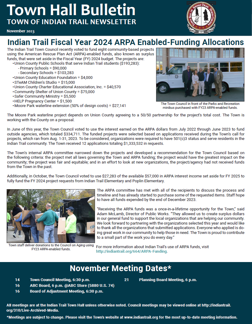 November Newsletter Cover