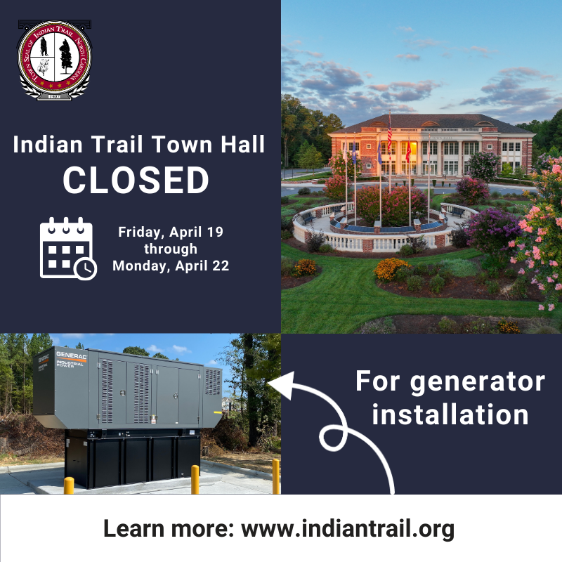 Town Hall Closed April 19-22 for Generator Installation
