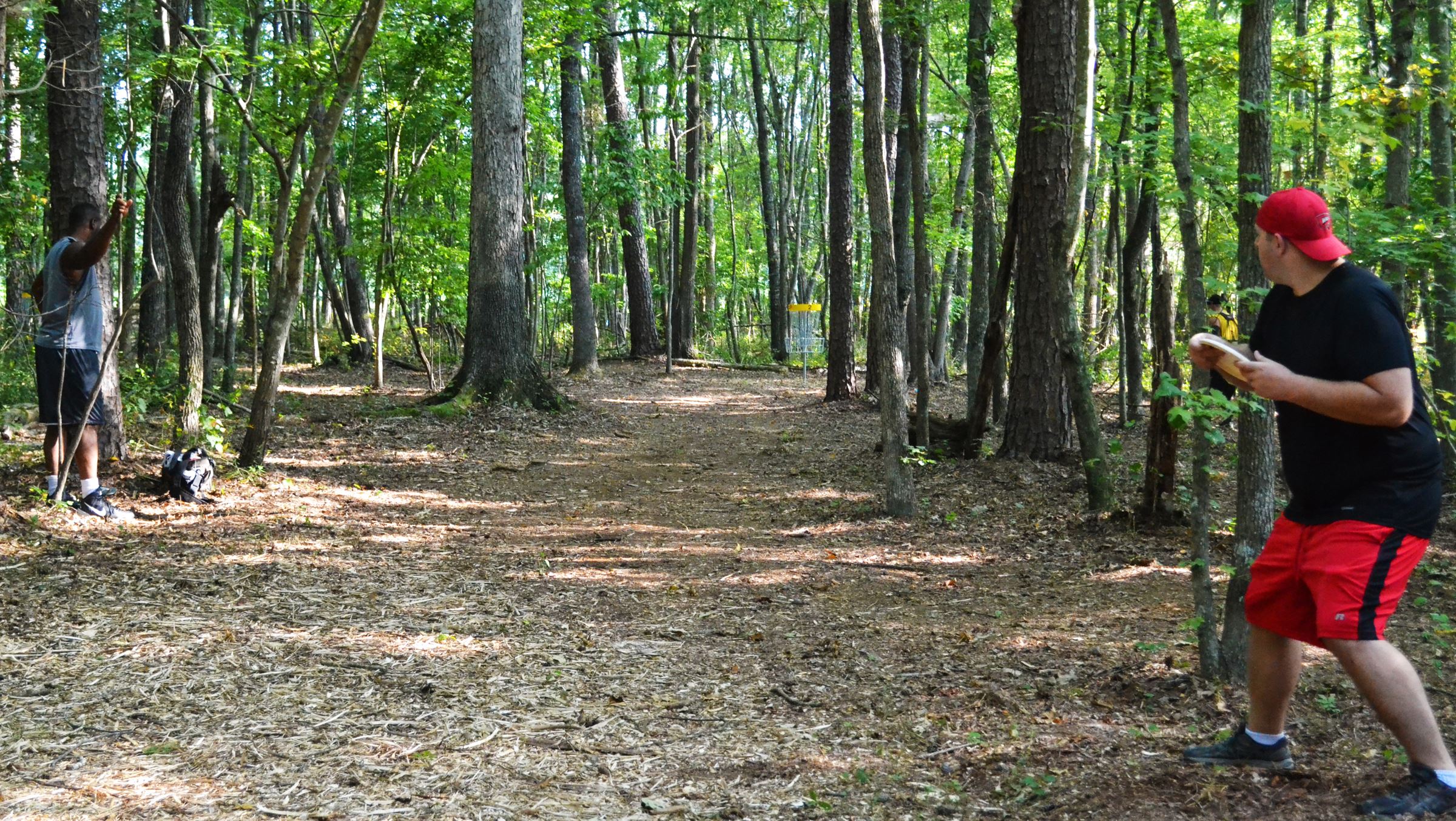 Players take aim to throw discs