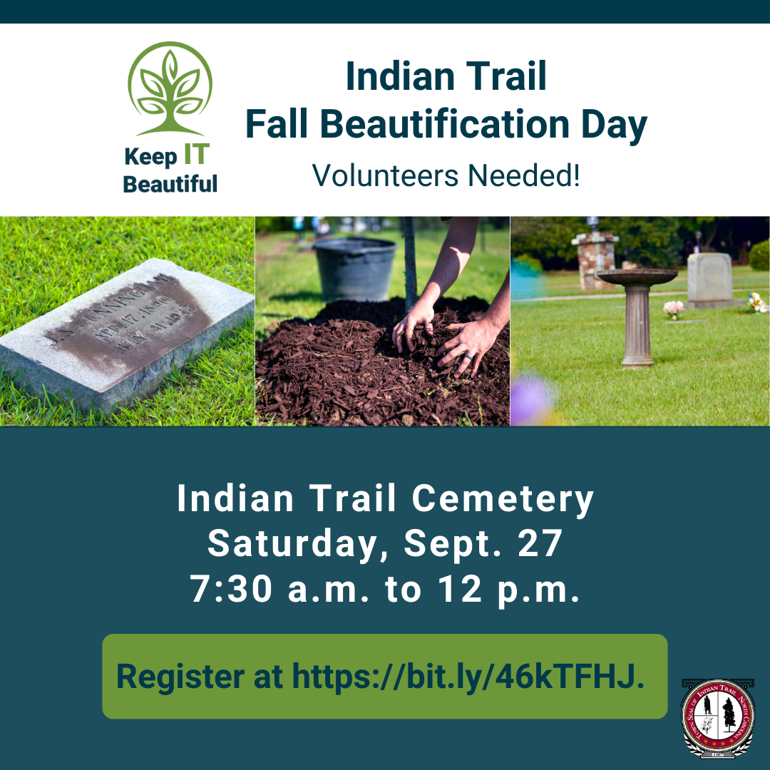 Fall Beautification Day on Saturday, Sept. 27, from 7:30 a.m. to 12 p.m. Volunteers needed!
