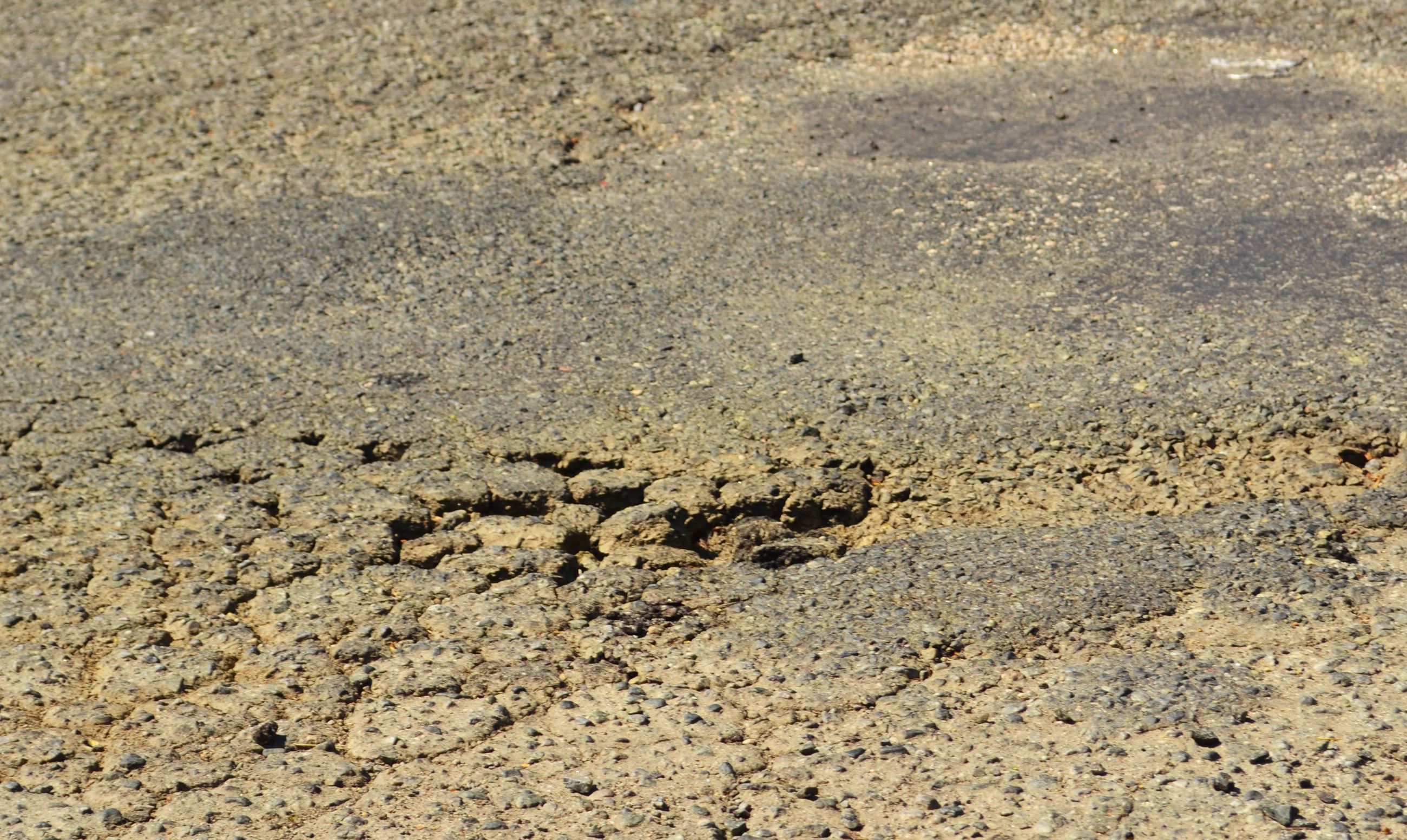 Pothole on street