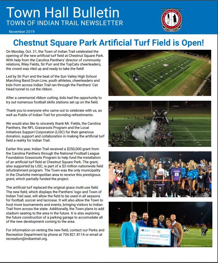 November Town Hall Bulletin Cover