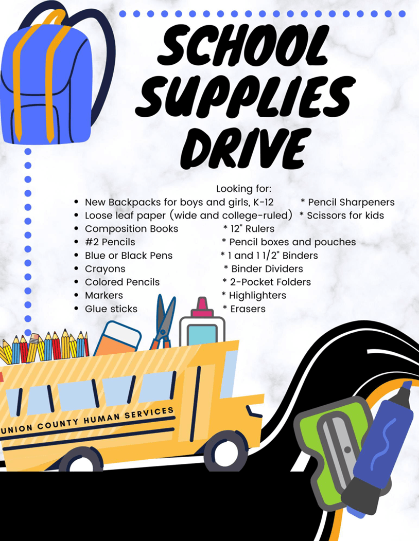 School Supply Drive Flyer