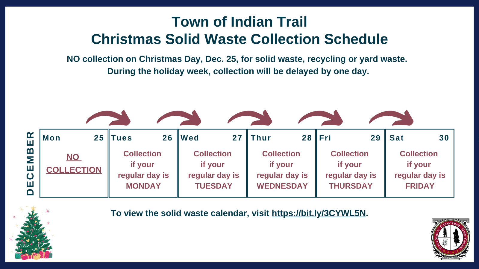 Christmas 2023 Solid Waste Schedule