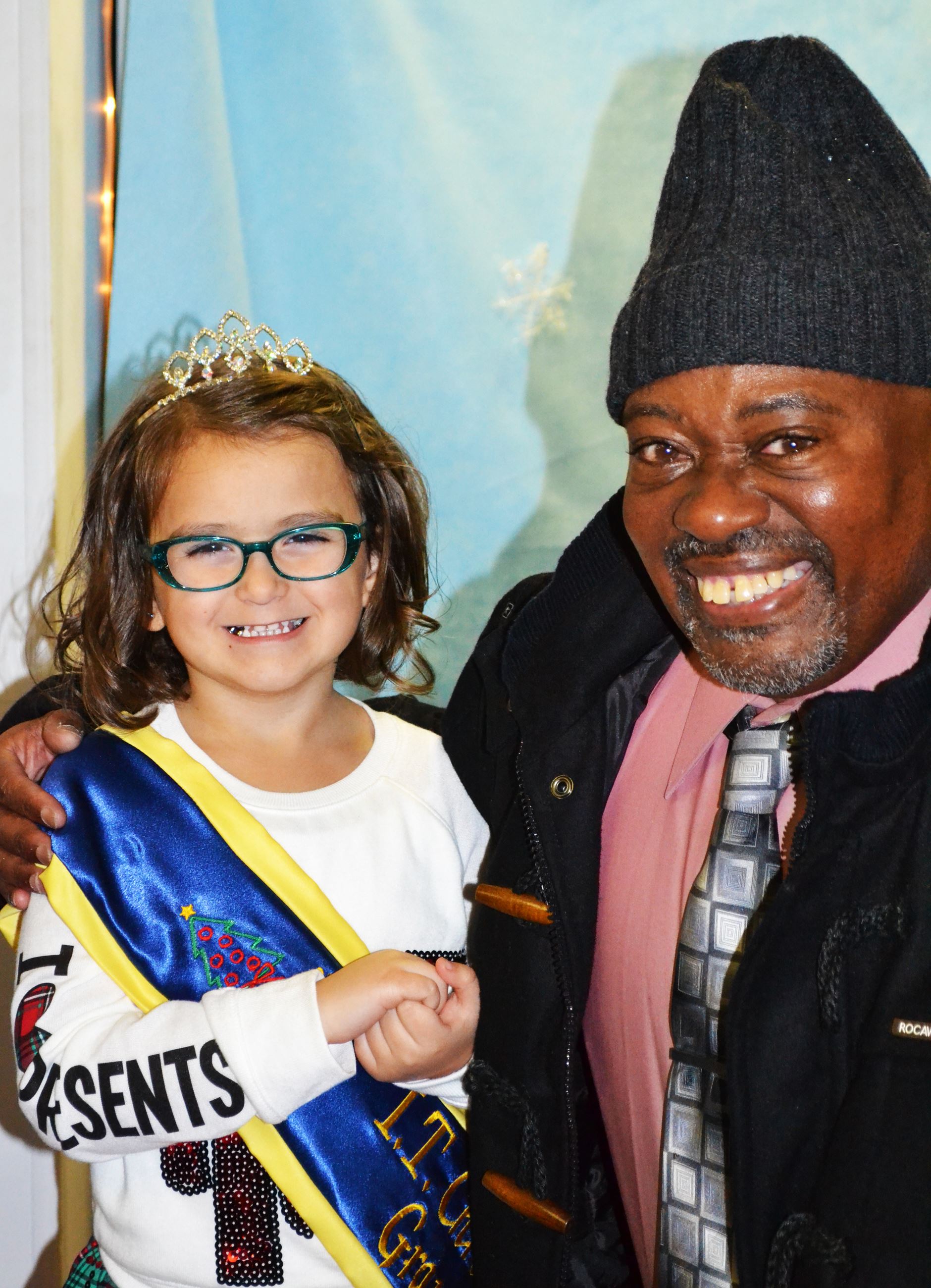 The Grand Marshal and Mayor for the Day pose together.